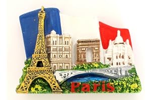 AKER Magnet Aimant de frigo Cuisine Souvenir de France Paris Cadeaux Monuments 7 x 6 cm MG48