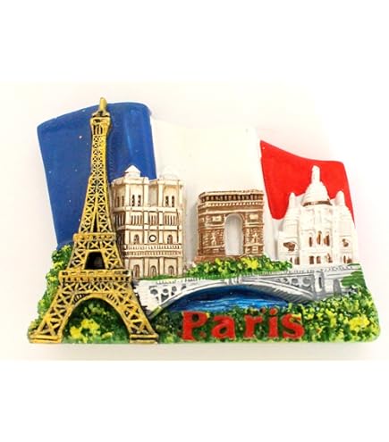 Aimant Fridge Vintage Café De Paris – 2CV Rouge, Métal, 8x5.5 Cm