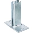 Staffa Portapalo Zincata, Regolabile In Altezza 30-150 Mm, Per Cartelli, Insegne E Display, Dimensioni 150x150 Mm