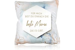‎ILP GMBH I LOVE PRODUCTS ILP Kissen Motiv Mama mit Spruch - Geschenk Muttertag - Kissenbezug und Füllung - Ostergeschenke Erwachsene Frauen - 40x40 cm mit Geschenktasche - Ostern Geschenke Erwachsene - Ostergeschenk Frauen