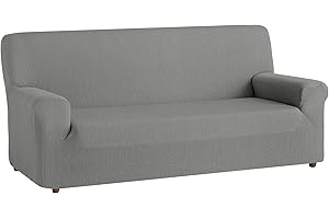 ‎TEXTIL-HOME Textil-home Elastischer Sofabezug TEIDE, Sofahusse Couchbezug - 2 Sitzer - 130 a 180 cm. Farbe Grau