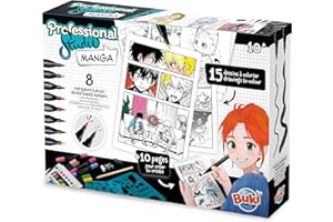 Buki Professional Studio Manga - carnet de Mangas avec 8 feutres à Alcool