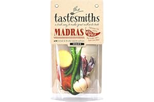 THE TASTESMITHS Madras Tastesmiths DIY Curry Kit with Fresh Ingredients To Make an Authentic Indian Curry Recipe and Heat Guide Included | Serves 2-3