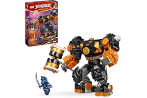 LEGO NINJAGO Mech Elemento di Terra di Cole, Giochi d'Azione per Bambini e Bambine da 7 Anni, Action Figure Snodabile da Battaglia, Giocattolo Personalizzabile con 2 Minifigure, Regalo Ninja 71806
