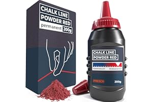 PRESCH Chalk red 200g - Clear, visible lines thanks to intense red colour - Weatherproof chalk for outdoor use - Whipping chalk powder