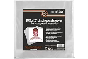 Legend Vinyl - Fundas exteriores de vinilo de 30,5 cm, transparentes, resistentes a las arrugas y duraderas, no se decoloran, compatible con la mayoría de discos de vinilo y doble, Claro, Moderno