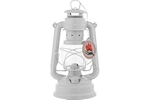 Feuerhand Galvanized Storm Lantern, Steel, White