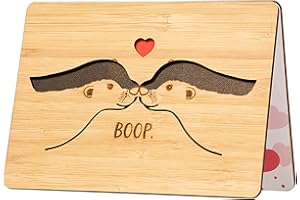 PANDASCH Otter Valentines Day Cards Anniversary Card, Handmade Wooden Greeting Card for Valentine's Day Anniversary Wedding Birthday, Funny Valentines Card Gifts for Wife Husband Girlfriend Boyfriend Him Her