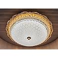 swanart Glass Chandelier Ceiling Round Light 16 Inch (Multicolor) (With Bluetooh System) (Design 1)