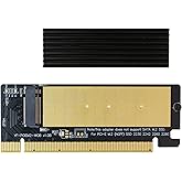 EZDIY-FAB NVME PCIe Adapter, M.2 NVME SSD to PCI Express Adapter with Heat Sink,Only Support PCIe x16 Slot,Support M.2 SSD 22
