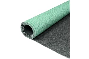 ‎TAPISO TAPISO Pemba Rasenteppich Kunstrasen Dunkelgrau Höhe:4 mm Kunstrasenteppich mit Noppen Wetterfest Schnelltrocknend Outdoor Balkon Terrasse Garten 400 x 300 cm