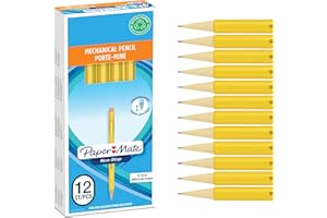 Ołówki automatyczne Paper Mate Non-Stop | 0,7 mm | HB nr 2 | Żółta obudowa | 12 szt.