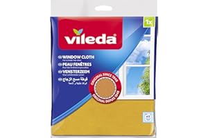 Vileda Window Cloth for Streak-free and Lint-Free Window Cleaning, The Original Since 1948, Also Ideal for Glass Surfaces, Window Cleaner, Pack of 1