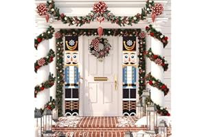 Fox·Bunny Decoraciones navideñas de cascanueces – Decoraciones colgantes de porche de Navidad al aire libre – Pancartas de cascanueces modelo soldado – para vacaciones al aire libre interior niños