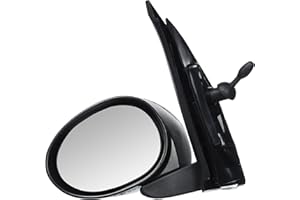 Equal Quality Specchio Specchietto Retrovisore Esterno Sinistro Convesso Regolabile Cavo Flessibile Nero Vetro Meccanico Sx