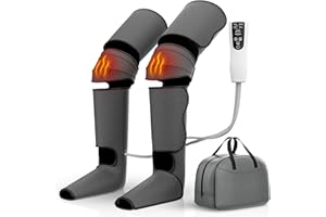 GD GREAT DREAMS GreatDreams® - Botas Presoterapia Para Casa - Masajeador de Piernas Completo con Calor - Maquina Presoterapia para Mejorar la Circulación Sanguínea Alivia el Dolor de Piernas - Drenaje Linfático