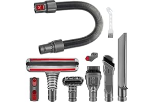 Arcets Kit de Limpieza de Coche Boquillas para Alfombras Cepillo Manguera, Accesorios de Extensión compatibles para Dyson V6 V7 V8 V10 V11 V15 DC34 DC35 DC59 DC62 (Kit 8 en 1)