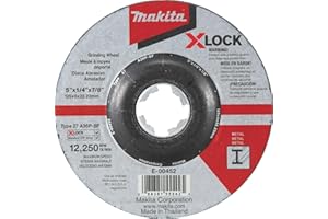 Makita E-00393 X-LOCK Schruppscheibe 125 x 6,0 mm, 1 Stück, für die Bearbeitung von Stahl, A36P-BF, EN12413, oSa zertifiziert, passend für alle 125 mm X-LOCK Winkelschleifer