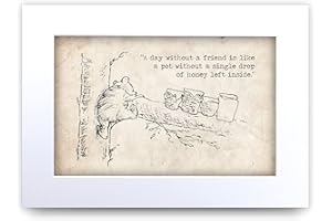 HWC Trading Winnie the Pooh Drop of Honey A4 impreso con cita impresa para guardería, baby shower room regalos recién nacidos dormitorio regalo foto foto