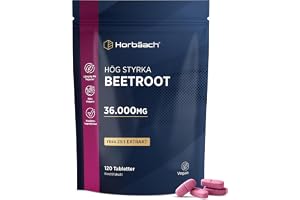 Rödbets Tabletter 36000mg - 120 Veganska Tabletter - Hög Dos