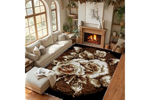 Gzaebji 55 x 75 cm Knüpfteppich Zum Selber Knüpfen Knüpfen Set Erwachsene Latch Hook Kit Groß DIY Handwerk Knüpfen Set Teppich Knüpf Sets Kreuzstich Set Teppich-Bastelset für Erwachsene