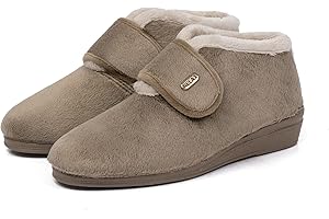 N/S CoboFamily Botines Casa Mujer Invierno, Zapatillas Casa Cómodas, Botas Paño Cuña, Suela Caucho Talla 35-41 MADE IN SPAIN