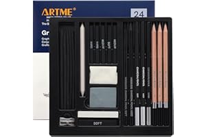 ARTME Zestaw do szkicowania grafitem 24 szt. - kompletny zestaw do rysowania