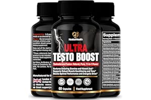 NuetonHealth Ultra Testo Boost - Natural Testosterone Supplements for Men - 11 Botanical Ingredients Including Tribulus, Ashwagandha, Ginseng, Shilajit, Ginkgo & Rhodiola - 60 Booster Capsules