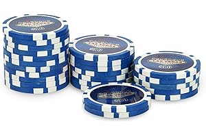 POKEO Set di 25 fiche Las Vegas, valore $10, colore: blu