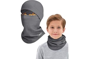 AOPREL Kinder Sturmhaube Winter, Modal-Wolle-Mix Balaclava Skimaske Multifunktional Winddicht Gesichtsmasken Schlupfmütze Sturmmaske Mütze mit Halswärmer für Jungen & Mädchen