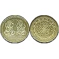 Eclectic Shop Uk Laxmi Ganesh Ganesha Lakshmi Puja Yantra Good Luck Gold Plated Fortune Coin