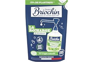 JACQUES BRIOCHIN - Recharge Liquide Vaisselle et Mains - Formule au Bicarbonate de Soude - 99,9% d'Ingrédients d'Origine Naturelle - Ecocert -Testé dermatologiquement - Fabrication Française - 450 ml