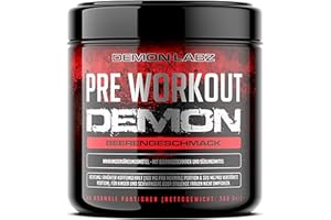 ‎DEMON LABZ Pre Workout Demon - BEERENGESCHMACK - Pre Workout Booster mit Kreatin, Beta Alanin, Taurin & Koffein - Trainingsbooster - Klimaneutral & Made in Germany (360g)