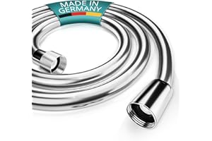 Engelbach® Tubo doccia flessibile 2m in plastica - Con attacco standard - Flessibile e testato per l'acqua potabile - Made in Germany