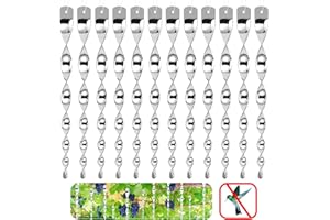 BYTLXM Repulsif Oiseaux, 12 Pièces 360 Degrés Spirale Réfléchissante, Répulsif Oiseaux Reflechissants Rotatif, Effaroucheur d'oiseaux, Éloignez Les Oiseaux De Vos Fenêtres Et De Votre Jardin