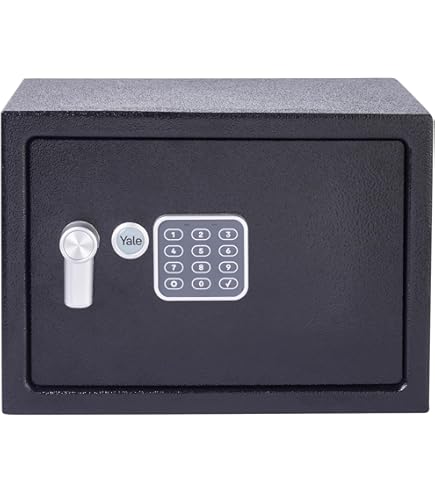 Coffre-Fort Électronique HARTMANN TRESORE HES 25 - Serrure électronique, 2 Clés De Secours, Acier Renforcé | Dimensions Coffre De Sécurité, Fixation Murale/sol Incluse