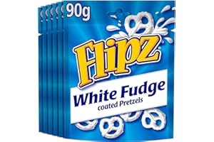 Flipz White Fudge Coated Pretzels, 90 g (Pack of 6)