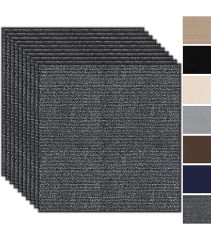 OLIVO.Shop | Dama Tapis Quadrottes Autocollantes Certifiées, Tapis Antidérapant, Carreaux En Moquette Adhésive 40 X 40 Cm – Kit De 12 Pièces (1 ,92 Cartes), 4 Couleurs (Beige