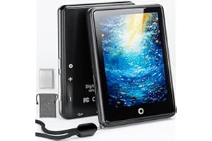 ODEJOI 64GB Reproductor MP3 Bluetooth 5.3, 18 Sonidos relajantes, Pantalla táctil de 2,8 Pulgadas, Reproductor de MP3 para niños con Altavoz, hasta 45 h de duración de la batería, Radio FM, Soporte de