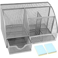 DARUITE Schreibtisch Organizer, Metall Büro Organizer Stifte Organizer mit Briefablage 7 Fächern Multifunktions…
