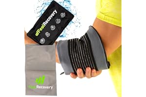 FEEL RECOVERY Poche de Glace en Gel Coude & Épaules (28x17 cm) - Compresse Chaud Froid Réutilisable - Soulager la Douleur: Tendinite, Épycondylite, Tennis-Elbow - Sac Gel Glace avec Sangles Élastiques