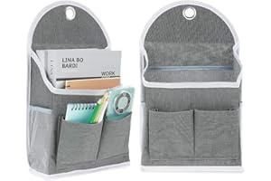 SALBSEVER Wall Hanging Organizer Bag with Pockets Fabric Storage Bag Basket Wall Mount Hangable Organizer File Wall Pocket Organizer Fabric Magazine Waterproof Bag for Bathroom, Office, Kitchen, Bedroom