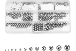 Litorange 510Pieces 11 Size 2-8MM Metric Precision Chrome Steel Assorted Loose Bicycle Bearing Ball Assortment Kit