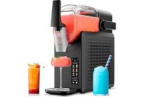 Iceman by Chefman Slushie Maker Machine, 1.9L Frozen Drink Maker and Slush Machine, No Ice or Blending for Frozen Margaritas, Frappes and Shakes, 5 Touchscreen Presets, Dispensing Lever — Black