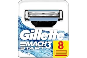 Gillette Lames de Rasoir Homme Mach3 Turbo, Pack de 8 Lames de Recharges [OFFICIEL]