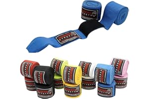 Shikra™ Sports MMA Kick Boxing Hand Wraps Inner Gloves Fist Protector Muay Thai Woven Cotton Bandage, Martial Art Training Karate Fighting