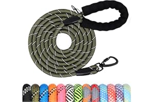 WODONDOG Guinzaglio per Cane, 1,2M/ 1,5M/ 2M/ 3M/ 5M/ 10M/ 20M/ 30M Guinzaglio da Addestramento per Cane, Guinzaglio Lungo con Impugnatura Imbottita per Cani Piccoli, Medi e Grandi