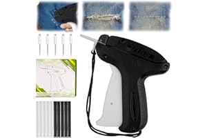 71NMLY Etikettierpistole Heftpistole Etikettiermaschine Schnelles Fixiergerät für Kleidung mit 5 Ersatznadel 1000 Heftfäden,Mikro-Stichpistole Stichsäumpistole für Kleidung(schwarz)