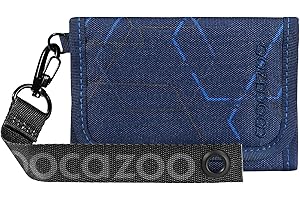 coocazoo Geldbörse, Blue Motion, blau, Portemonnaie mit Sichtfenster innen & außen, Münzfach & Kartenfächern, Klettverschluss, ab der 3. Klasse