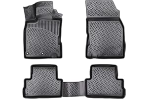 ‎FUSSMATTENPROFI.COM fussmattenprofi.com 3D Auto Gummimatten für Nissan Qashqai II (2.Gen) J11 Baujahr 2014-2021 | Allwetter TPE Geruchlos rutschfest Gummifußmatten Fussmatten Set